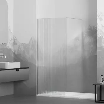 Душевая перегородка RGW Walk In WA-08 80х195 см, профиль матовый хром, стекло рифленое