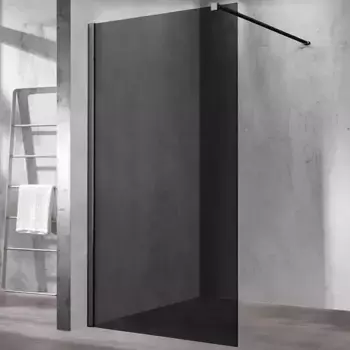 Душевая перегородка Vincea Walk-In 100х200 черный матовый стекло тонированное