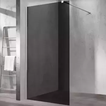 Душевая перегородка Vincea Walk-In 100х200 хром стекло тонированное