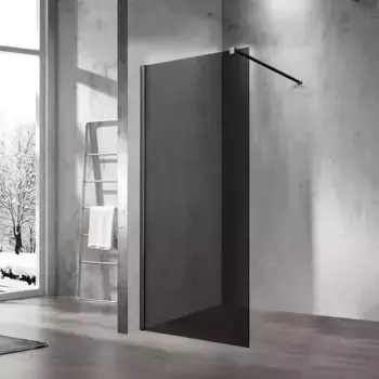 Душевая перегородка Vincea Walk-In 110х200 черная матовая стекло тонированное