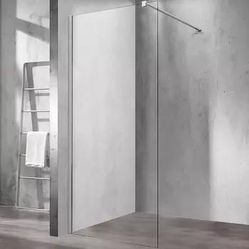 Душевая перегородка Vincea Walk-In 110х200 хром стекло прозрачное