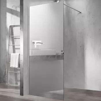 Душевая перегородка Vincea Walk-In 90х200 хром стекло зеркальное