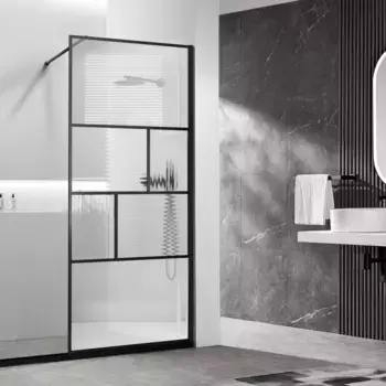 Душевая перегородка Vincea Walk-in HP Art VSW-1HC800CFB 80 см, профиль матовый черный, стекло прозрачное, рифленое