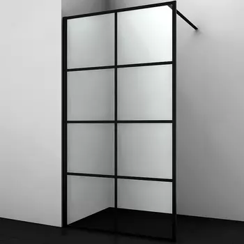 Душевая перегородка Wasserkraft Glan 66W 120 см, профиль черный матовый