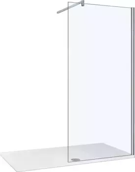Душевая перегородка WeltWasser WW400 G-1 100х185 10000002939 профиль хром, стекло прозрачное
