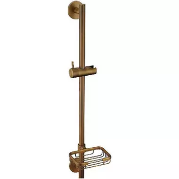 Душевая штанга Kaiser 60 с мыльницей бронза