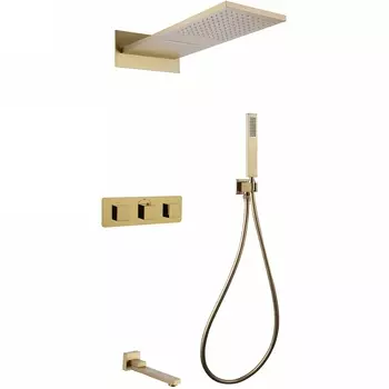 Душевой комплект Abber Daheim AF8253G С ВНУТРЕННЕЙ ЧАСТЬЮ, матовое золото