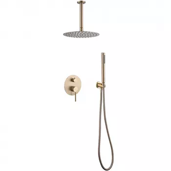 Душевой комплект Abber Emotion AF8821G С ВНУТРЕННЕЙ ЧАСТЬЮ, матовое золото