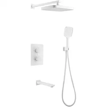 Душевой комплект Abber Weiss Insel AF8050W С ВНУТРЕННЕЙ ЧАСТЬЮ, белый