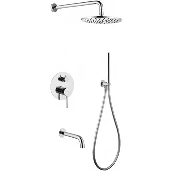 Душевой комплект Abber Wasser Kreis AF8117 С ВНУТРЕННЕЙ ЧАСТЬЮ, хром