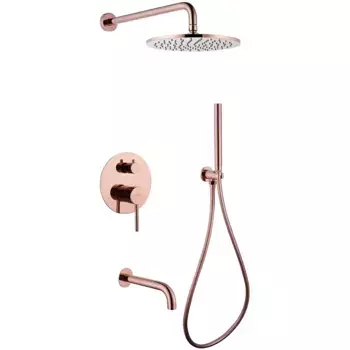 Душевой комплект Abber Wasser Kreis AF8117RG С ВНУТРЕННЕЙ ЧАСТЬЮ, розовое золото