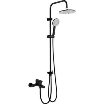 Душевая система Agger черная матовая