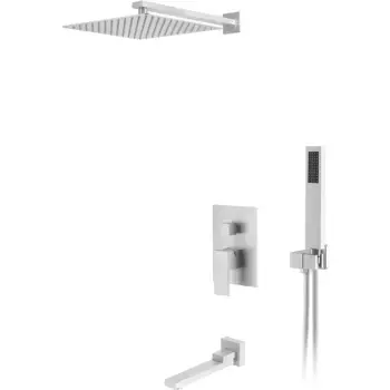 Душевая система для ванны и душа DK встраиваемая с изливом матовый белый Bayern.Liszt (DA1515608A04)