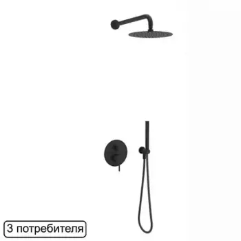 Душевая система Excellent Pi черная матовая