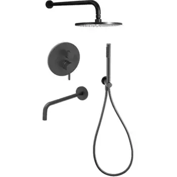 Душевая система Paffoni Light черная матовая