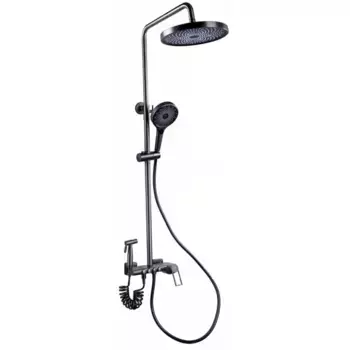 Душевая стойка Fashun A2483-17 с гигиеническим душем, графит