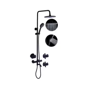Душевая стойка Fashun A52426-7 с термостатом, черная