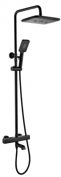 Душевая система с термостатом Grocenberg GB7005 Черный матовый