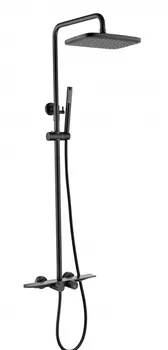 Душевая система с термостатом Grocenberg GB7038BL Чёрный матовый