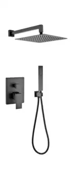 Душевая система скрытого монтажа Grocenberg черный матовый