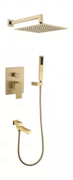 Душевая система скрытого монтажа Grocenberg GB5089MG-1 Матовый золото