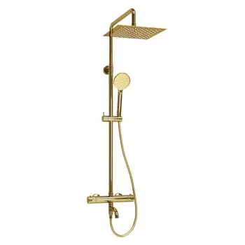 Душевая стойка Wasserkraft Sauer A188.256.207.PG Thermo с термостатом, золото