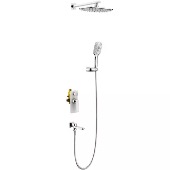 Душевая система встроенная Timo Helmi хром белый