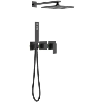 Душевая система встроенная Timo Selene черная матовая