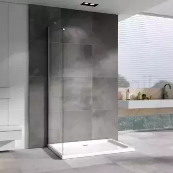 Душевая стенка Abber Zart 80 S81 хром, стекло прозрачное