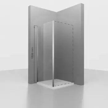 Душевая стенка RGW 100х185 352205100-11 хром, стекло прозрачное