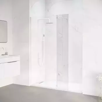 Душевая стенка RGW 30х195 352207003-15 белая, стекло прозрачное