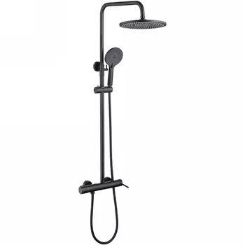 Душевая стойка Abber Emotion черная матовая