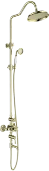 Душевая стойка AQUATEK Классик AQ2543PG с термостатом, полированное золото