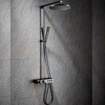 Душевая стойка Black&amp;White Seasons черная матовая