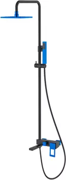 Душевая стойка Boheme Q черная с синим