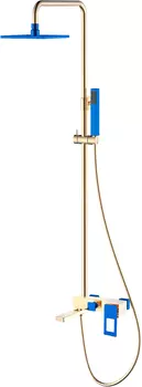 Душевая стойка Boheme Q золото с синим