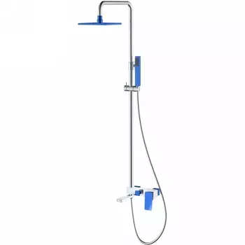 Душевая стойка Boheme Q хром с синим