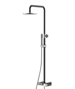Душевая стойка Boheme Stick c ручкой Touch, черный, хром