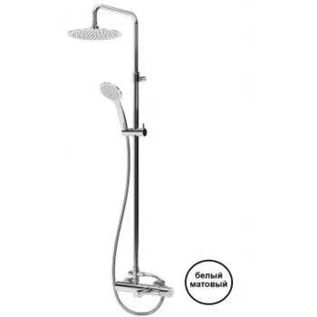 Душевая стойка Cezares Leaf белая матовая