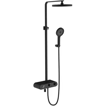 Душевая стойка Gappo с термостатом черная