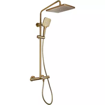 Душевая стойка Kaiser Serio золото матовое с термостатом