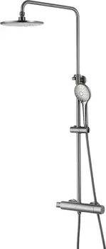 Душевая стойка Lemark Bronx c термостатом, графит LM3770GM