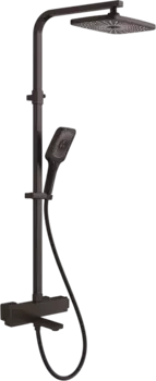 Душевая стойка Rose R1096H с термостатом, черная