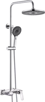 Душевая стойка Rose R1136 с каскадным изливом, хром