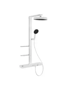 Душевая стойка с термостатом Lagard Infirain Cascade белый матовый