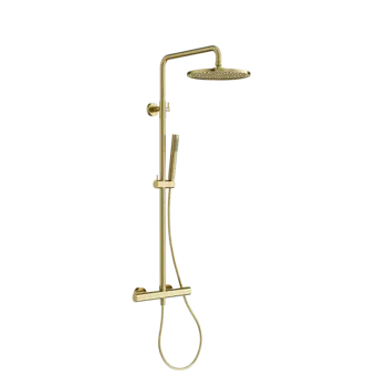 Душевая стойка Sancos Etna SC9007BG с термостатом, брашированное золото, PVD покрытие