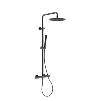 Душевая стойка Sancos Etna SC9007MB с термостатом, черная матовая