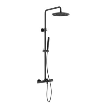 Душевая стойка Sancos Etna SC9008MB с термостатом, черная матовая