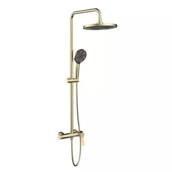 Душевая стойка Vincea Arco VSFS-4AR1BG с изливом, брашированное золото