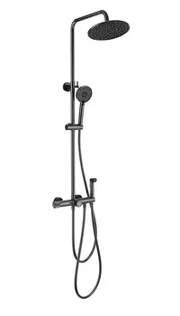 Душевая стойка Wonzon & Woghand WW-B3097-A-BGG с гигиеническим душем, темный графит